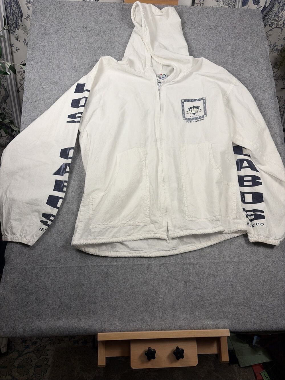 Los Cabo 100% Cotton Zip Up Jacket Size Lg